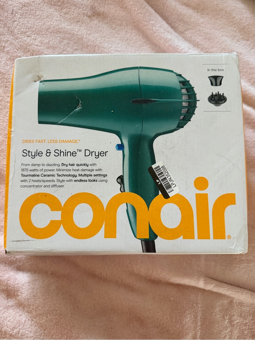 Conair Style & Shine Hair Dryer - Teal Green